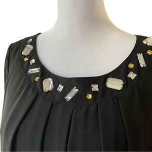 Modest Marina Embellished Dress size 10 Black and Lavender